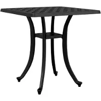 Syfax Tuintafel 53x53x53 cm gietaluminium zwart