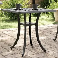 Prolenta Maison Exclusive - Tuintafel, zwart, 53x53x53 cm, aluminium gietwerk