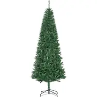HOMCOM Kunstkerstboom, 210 cm hoog, 865 takken, met doornen, imitatie van een Nordmann-spar, uitstekende realistische uitstraling, groen