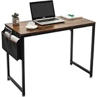Sensahome Retro Schrijftafel Bureau Computertafel met Metalen Frame