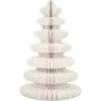 Mica Decorations Papieren Kerstboom - Opvouwbare Kunstkerstboom - H152 x Ø104 cm - Kerst Decoratie -100% - Wit