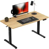 Adler Leader 7.3 Elektrisch verstelbaar bureau, 140x60 cm, hoogte verstelbaar van 72 tot 118 cm, voorzien van ErgoHub Flex paneel, kabelmanagement en een draagvermogen tot 50 kg