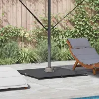 Prolenta Maison Exclusive - Parasolstandaard, 52 kg, donkergrijs, staal, vierkant