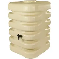 Belli Wateropvangbak , kubusvormig, 350 liter, beige, polyethyleen, 60x60x120 cm
