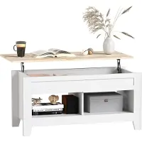 HOMCOM Salontafel - Spaanplaat - 105x50x62,5cm - Wit