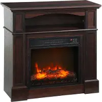 HOMCOM Elektrische Haard - Staal - 80,5x32,3x80,5cm - Bruin