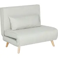 HOMCOM eenpersoonsbedbank - slaapbank - 95x190x27,5 cm - grijs
