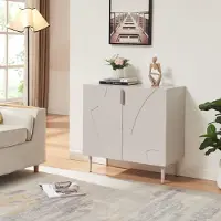 En.casa Commode Starvili dressoir 75x76x38 cm beige []