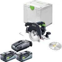 Festool HKC 55 KEB-Basic accu-cirkelzaag 18 V 160 mm borstelloos + 2x accu 8,0 Ah + oplader + Systainer
