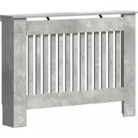 Syfax Radiatorafdekking Betongrijs 112 x 19 x 81,5 cm Bewerkt hout