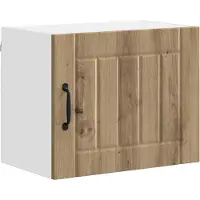 vidaXL Wandkast LUCCA Artisanaal eiken 50 x 31 x 40 cm Bewerkt hout