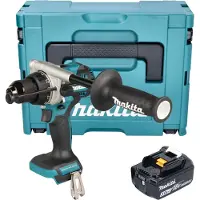 Makita DHP 492 F1J accu-klopboormachine 18 V 141 Nm borstelloos + 1x accu 3,0 Ah + Makpac - zonder oplader