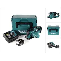 Makita DCS 552 RT1J 18 V accu metalen handcirkelzaag 136 mm in Makpac + 1x 5,0 Ah accu en lader + zaagblad en veiligheidsbril