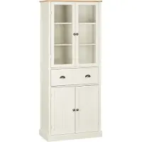 HOMCOM Keukenkast - MDF - 76x40x182,5cm - Wit