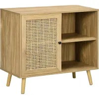 HOMCOM Buffetkast - Spaanplaat - 80x39x70cm - Natuurlijk hout