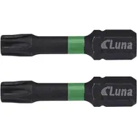 Luna Bits TS Impact - Torsion bits voor Torx koppen - 32 mm - 2 stuks - Geschikt voor impact schroefmachines