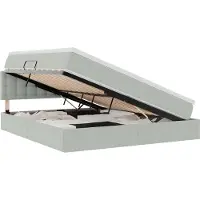 vidaXL LED opbergbed met matras Lichtgrijs 180 x 200 cm Fluweel