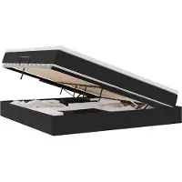 vidaXL Opbergbed met matras met matras Zwart 200 x 200 cm Fluweel
