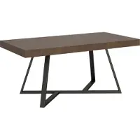 Ityhome - Uittrektafel 180/284 x 90 cm, model Booster, met notenkleurige poten en antracietkleurige details