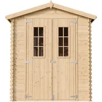 Timbela M320C - Houten tuinhuis - 2,82 m² - 186x196xH218 cm - zonder vloer