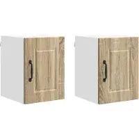 vidaXL Wandkast PORTO 2 st Sonoma Eik Bewerkt hout