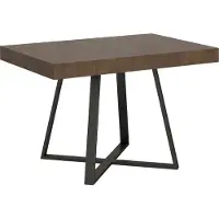 Ityhome - Uittrektafel 120/224x90 cm, model Abbraccio, notenhout, tafelpoten in antraciet