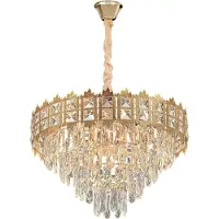 Toolight Hanglamp Met Kristallen G049-cp 60cm