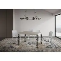 Itamoby - Uittrekbare eettafel 140/224x80 cm, Ghibli kasjmier poten, antracietkleurig