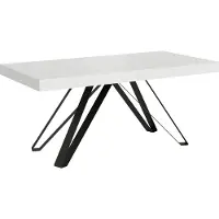 Ityhome - Uittrektafel 180/284x90 cm, Terium, esdoornhout, wit, tafelpoten antraciet