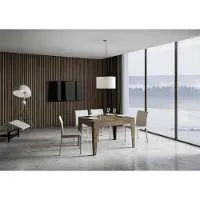 Itamoby - Uittrekbare eettafel 120/180x90 cm, uitvoering Cico notenwood