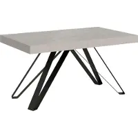 Ityhome - Uittrektafel 160/264x90 cm, afwerking Terium Kaschmir, poten in antraciet