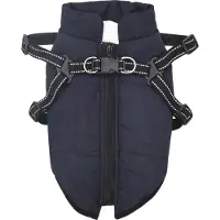 vidaXL Hondenjas Marineblauw L24 Fleece en polyester