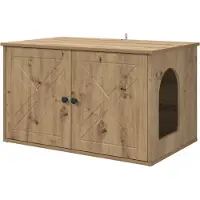 Syfax Kattenhuis Ambachtelijk eiken 85 x 55 x 50,5 cm Bewerkt hout