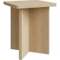 Selsey Qubeo – Salontafel 42 cm, vierkant met kruisframe, eikenlook