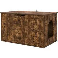 Syfax Kattenhuis Gerookt eiken 85 x 55 x 50,5 cm Bewerkt hout