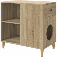 Syfax Kattenhuis Sonoma 72 x 42,5 x 70 cm Bewerkt hout