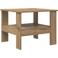 vidaXL Salontafel Artisan Eiken 57 x 55 x 45 cm Bewerkt hout