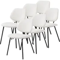 En.casa Eetkamerstoel Köma set van 6 beige en zwart []