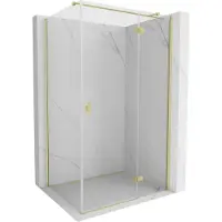 Mexen Mist-H T douchecabine met draaideur rechts 75 x 85 , transparant, gepolijst goud - 8A5T-075-085-55-00-P