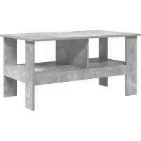 vidaXL Salontafel Beton Grijs 90 x 50 x 45 cm Bewerkt hout