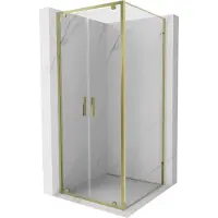 Mexen Exo douchecabine 80 x 80 cm, transparant, goud - 8182-080-080-50-00