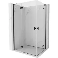 Mexen Mist-H L Duo douchecabine scharnierend rechts 85 x 95 , transparant, zwart - 8A5L-085L-095P-70-00