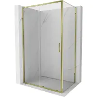 Mexen Exo schuifdouchecabine 145 x 95 cm, transparant, goud - 8151-145-095-50-00