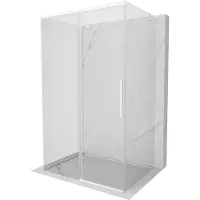 Mexen Rox-3S L 3-wandige schuifdouchecabine 150 x 70 , transparant, wit - 8C2L-150-070-20-00-3S