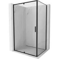 Mexen Exo douchecabine scharnierend 145 x 85 cm, transparant, zwart - 819-145-085-70-00