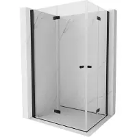 Mexen Mist-F Duo opvouwbare douchecabine rechts 115 x 120 , transparant, zwart - 8A6-115L-120P-70-00
