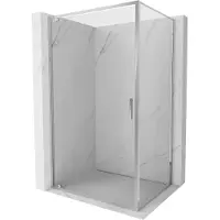 Mexen Exo draaideur douchecabine 90 x 80 cm, transparant, chroom - 8181-090-080-01-00