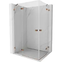Mexen Lunar Duo draaideur douchecabine links 95 x 85 cm, transparant, roze goud - 834-095L-085P-60-00