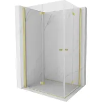 Mexen Mist-F Duo vouwbare douchecabine rechts 85 x 110 , transparant, goud geborsteld - 8A6-085L-110P-55-00