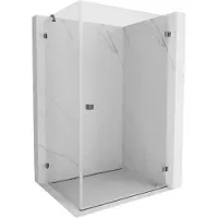 Mexen Lunar-B draaideur douchecabine rechts 85 x 80 , transparant, gun metal - 832-085-080-95-00-P